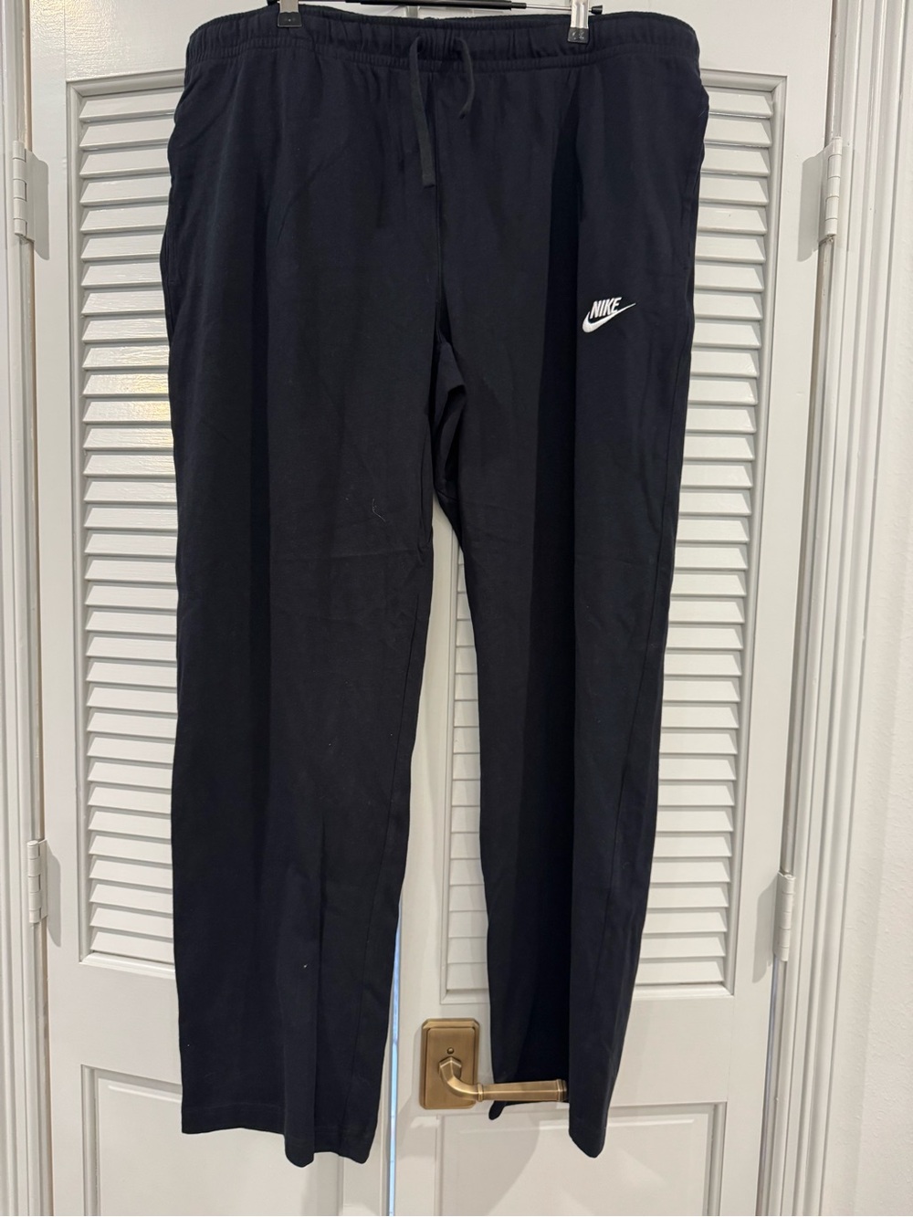 Nike Black mens Jogger Sweatpants with White Swoosh